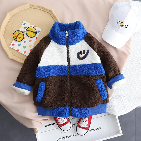 Boys' Cashmere Coat in Autumn and Winter